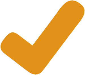 Ein orangefarbener Haken